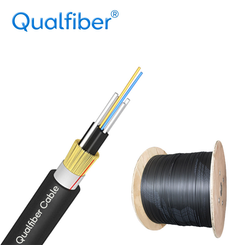 Bow Type Duct Fiber Optic Cable GJYXFH03 Warna Hitam Untuk Indoor / Saluran