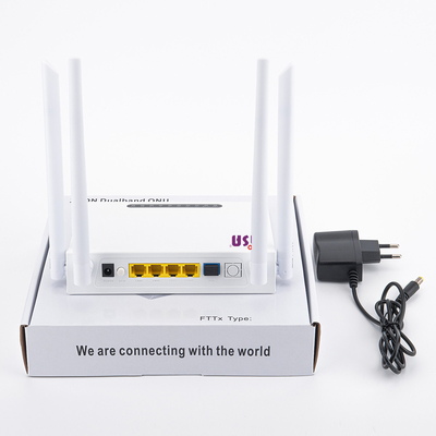 CE SC APC UPC X Pon Onu 4GE 802.11B / G / N / AC 1200M WIFI Router